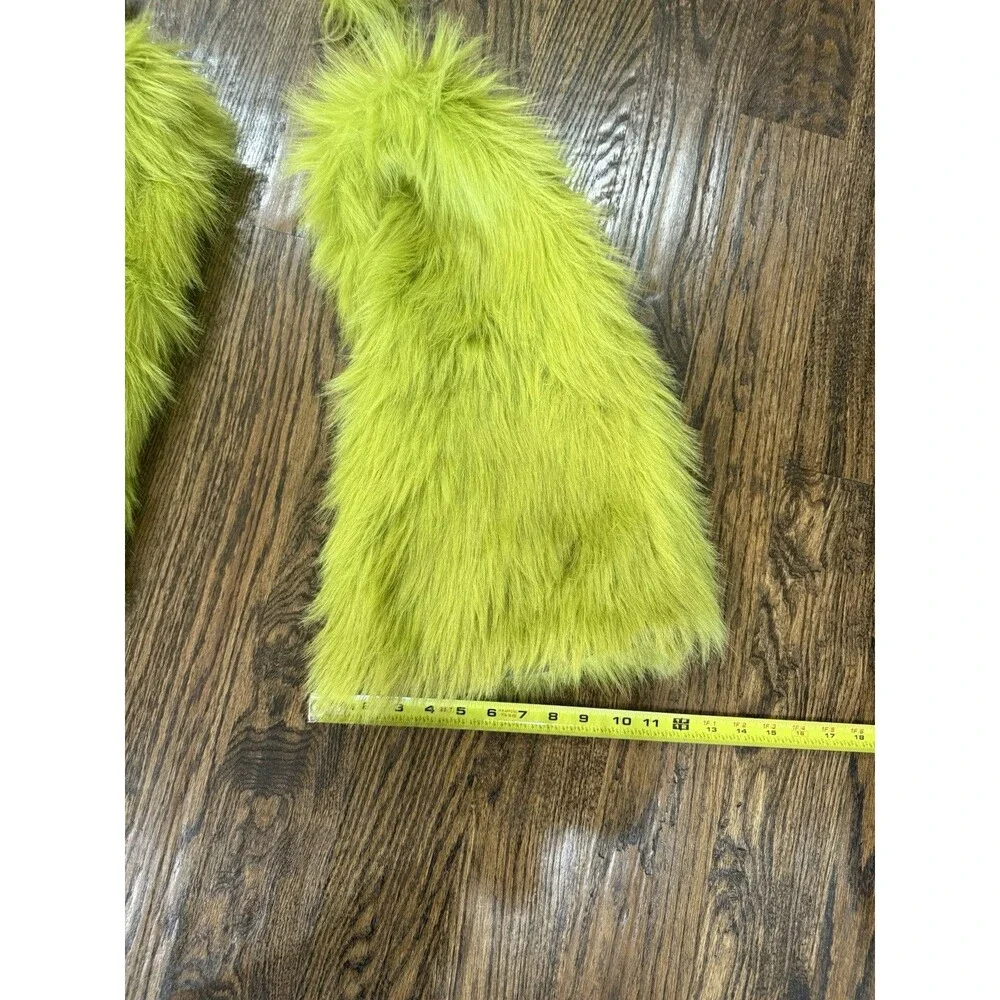 The Grinch Faux Fur Hat & Leg Warmer Boots Combo Dr. Seuss Christmas Cosplay